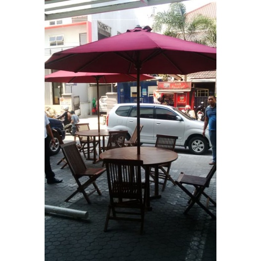 Meja / meja taman / kursi / kursi taman / meja pantai /  payung taman / payung cafe / meja payung / 