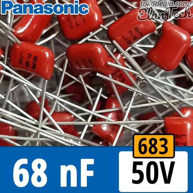 68nF / 683 50V Milar ECQ Mylar Film Capacitor 68 nF Kapasitor Elan73c Berkualitas