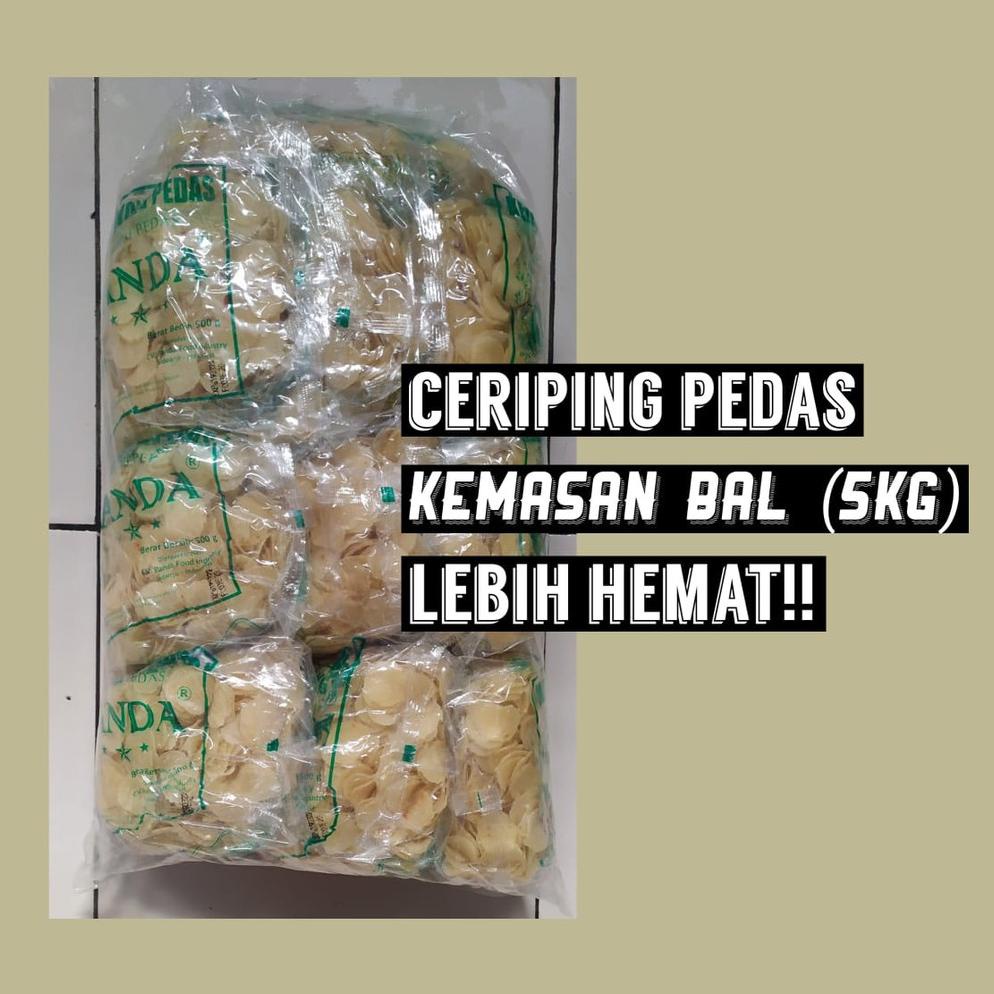 

KERUPUK SINGKONG CERIPING PEDAS MERK PANDA KEMASAN BAL Best Seller