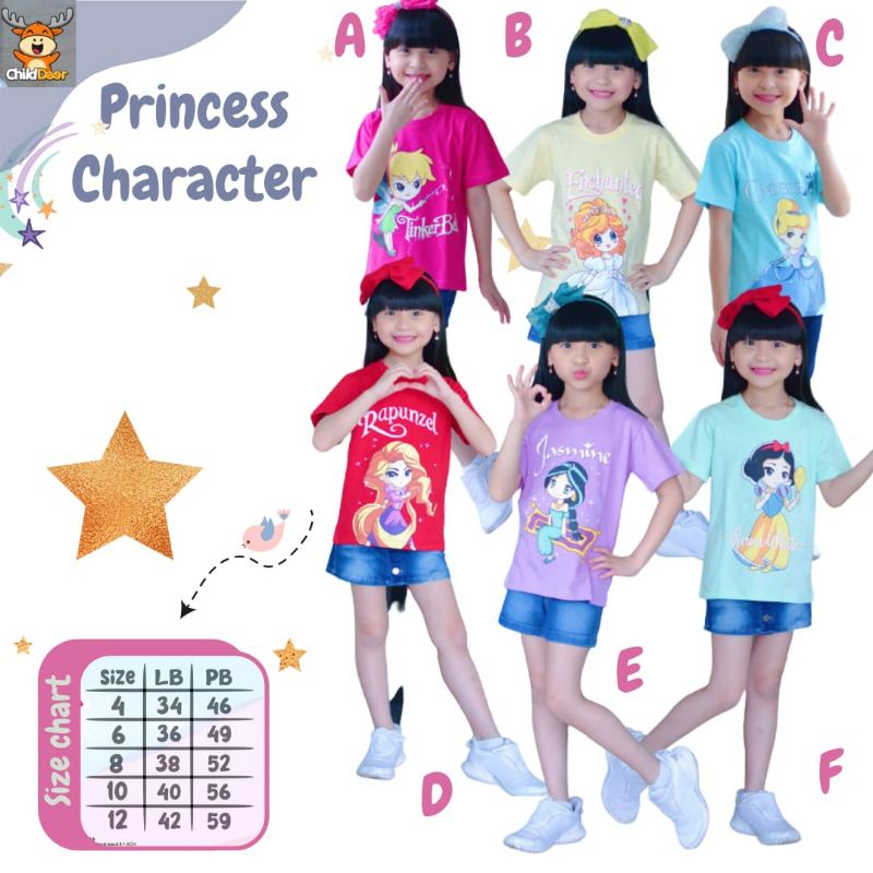 Kaos anak princess