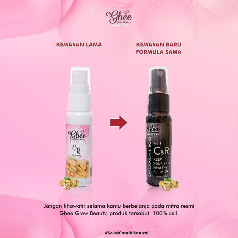 Miffglow - Gbee glow beauty cardamom&amp; rose water cnr c&amp;r obat jerawat gbee serum jerawat serum acne gbee