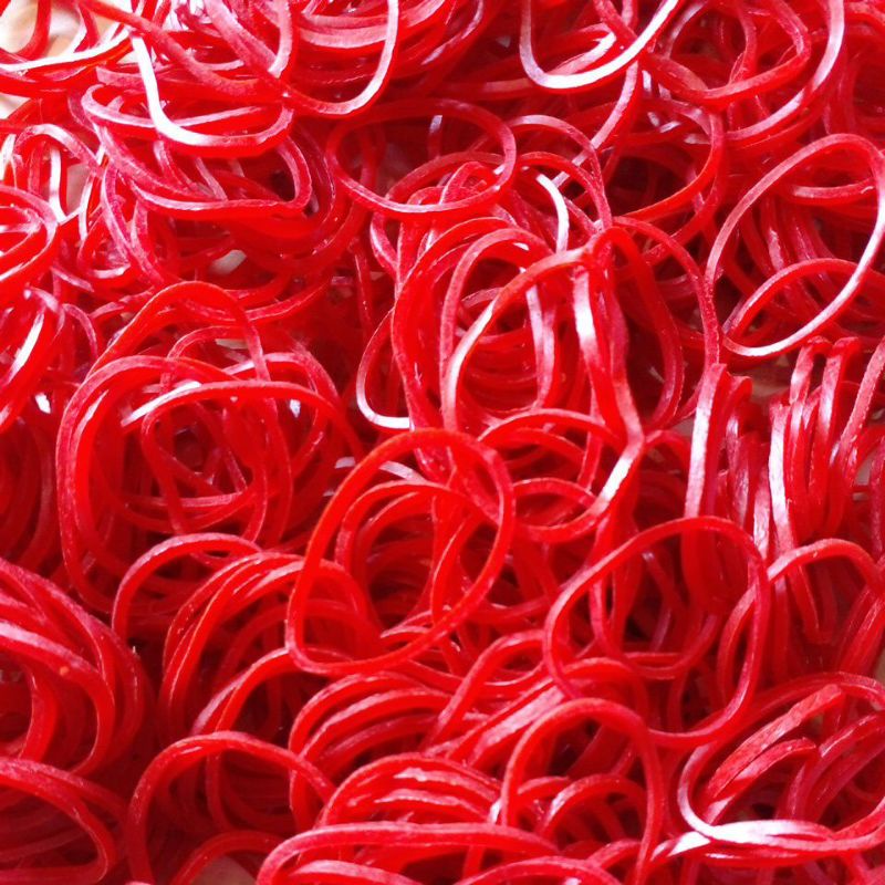 Karet gelang pentil mini karet merah kecil KGI