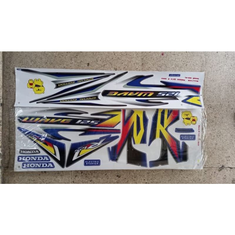 Original Impor Malaysia Thailand Honda Wave 125 R Karisma D NOS Striping Stiker FULL Set Bodi Lis Bo