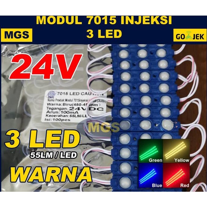 >>>>>] 100Pcs Modul LED 7015 3 LED 24V Warna