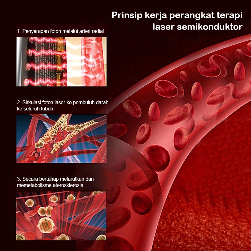 Jam tangan Terapi laser 12/13/15 titik laser fisioterapi untuk diabetes kolesterol darah tinggi darah kental stroke[100%ORI]