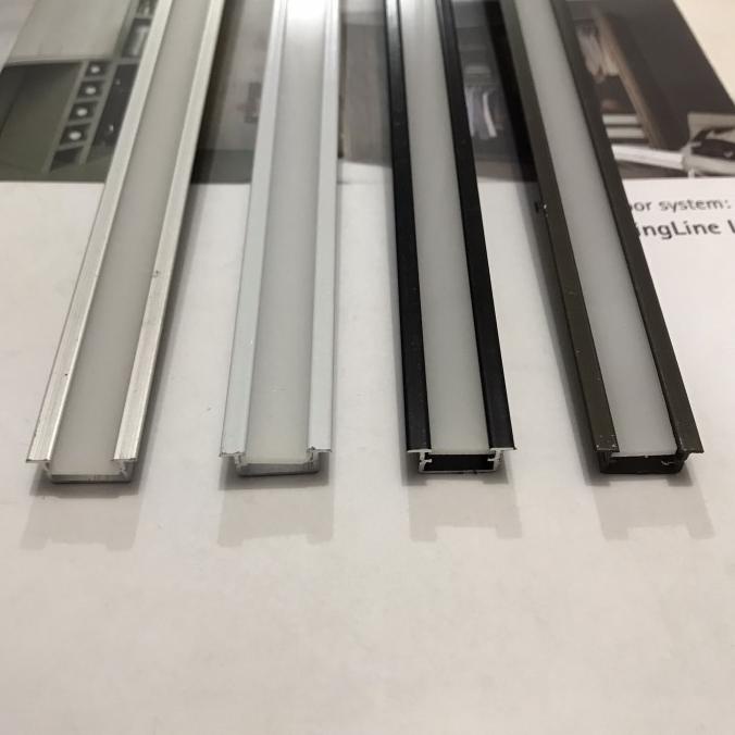 List Rel Lis Led Rumah Lampu Led Strip Alumunium Acrylic Cover Hitam