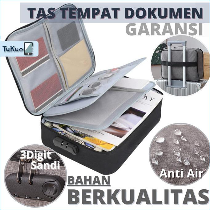 Tas Dokumen Koper Dokumen Box Travel bag dengan 3 Digit Password