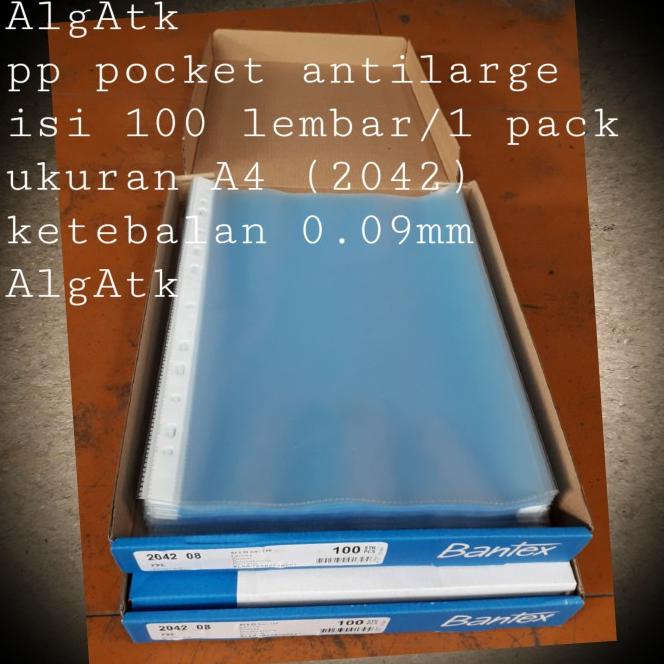 

Baru Pp Pockets Bantex Ukuran A4. Ketebalan 0.09Mm. Isi 100 Lembar. Original