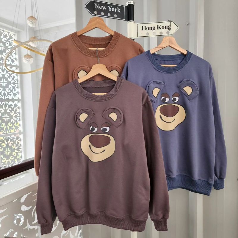 Lotso Sweater Oversize Wanita Sweater Karakter Wanita