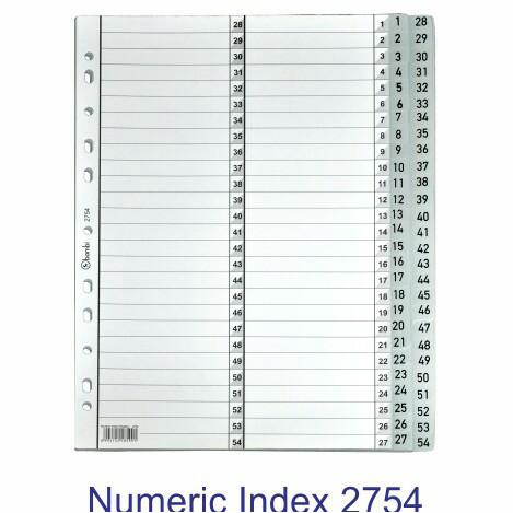 

Baru Divider Numeric Index Weekly 1 - 54 Bambi Original