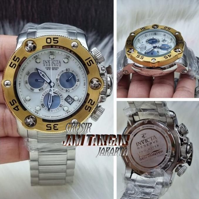 Jam Tangan Pria Invicta Reserve Pro Diver Sea Hunter Quartz Chronograp Thegarden00