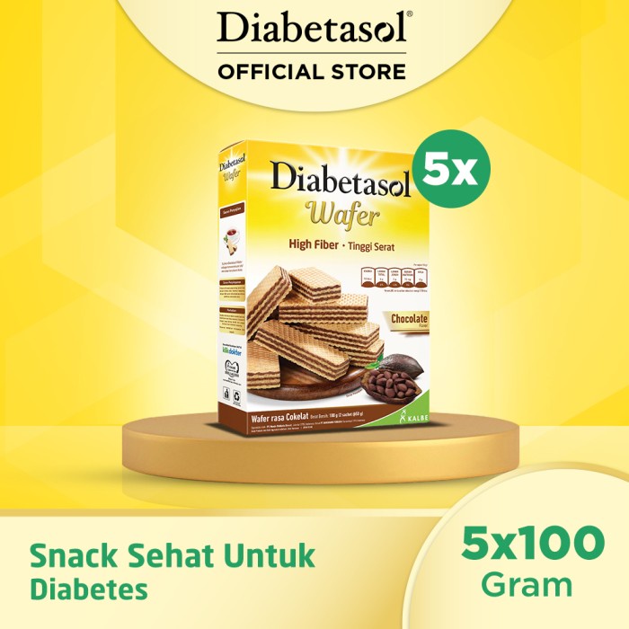 

Buy 5 Diabetasol Wafer Chocolate 2x50g