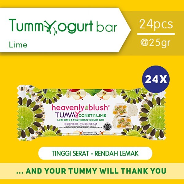 

Yogurt Heavenly Blush Tummy Bar Lime Twin Pack [24 x 25gr]