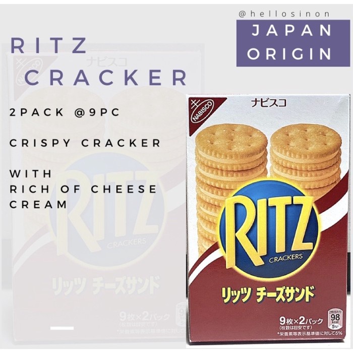 

Ritz cracker Cheese cream Import Japan isi 18