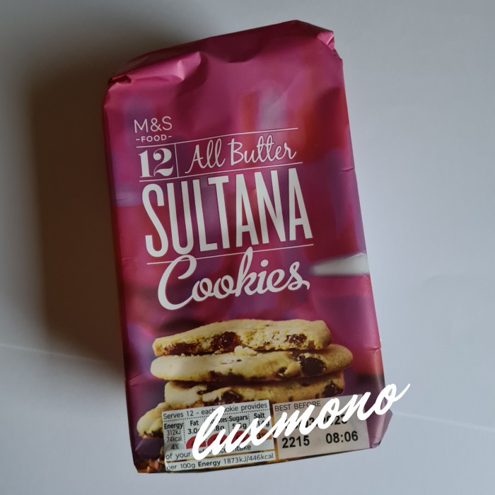 

M&S MARK MARKS & AND SPENCER ALL BUTTER SULTANA COOKIES BISCUIT
