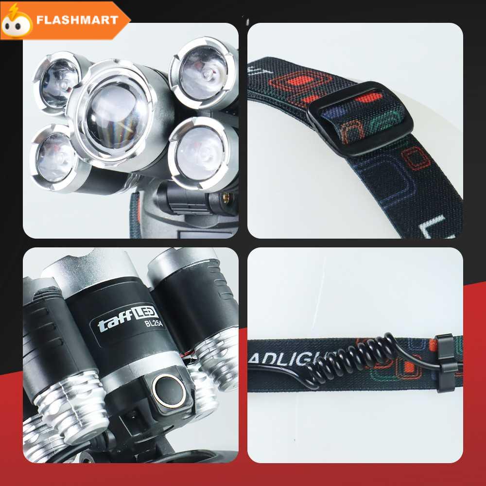 FLASHMART Headlamp Light Cree XML T6+4XPE 40000 Lumens - BL254