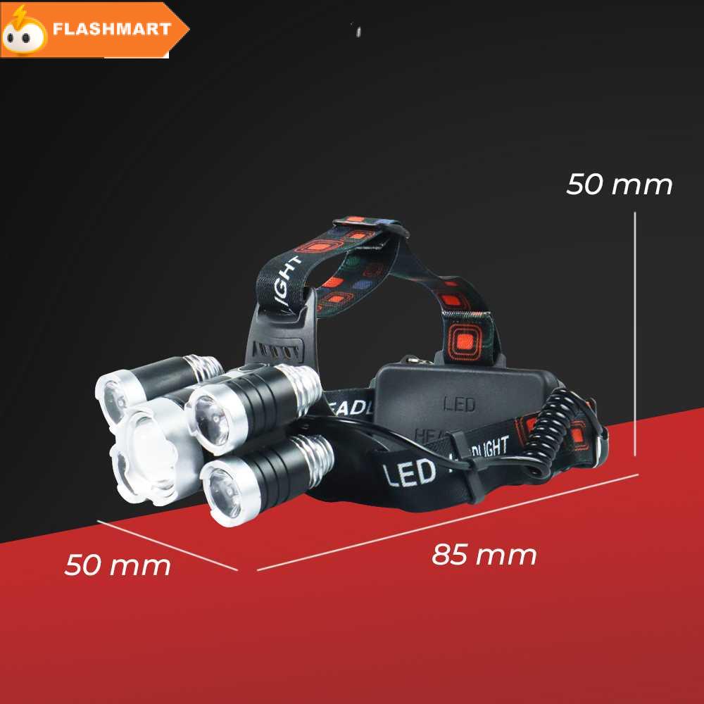 FLASHMART Headlamp Light Cree XML T6+4XPE 40000 Lumens - BL254