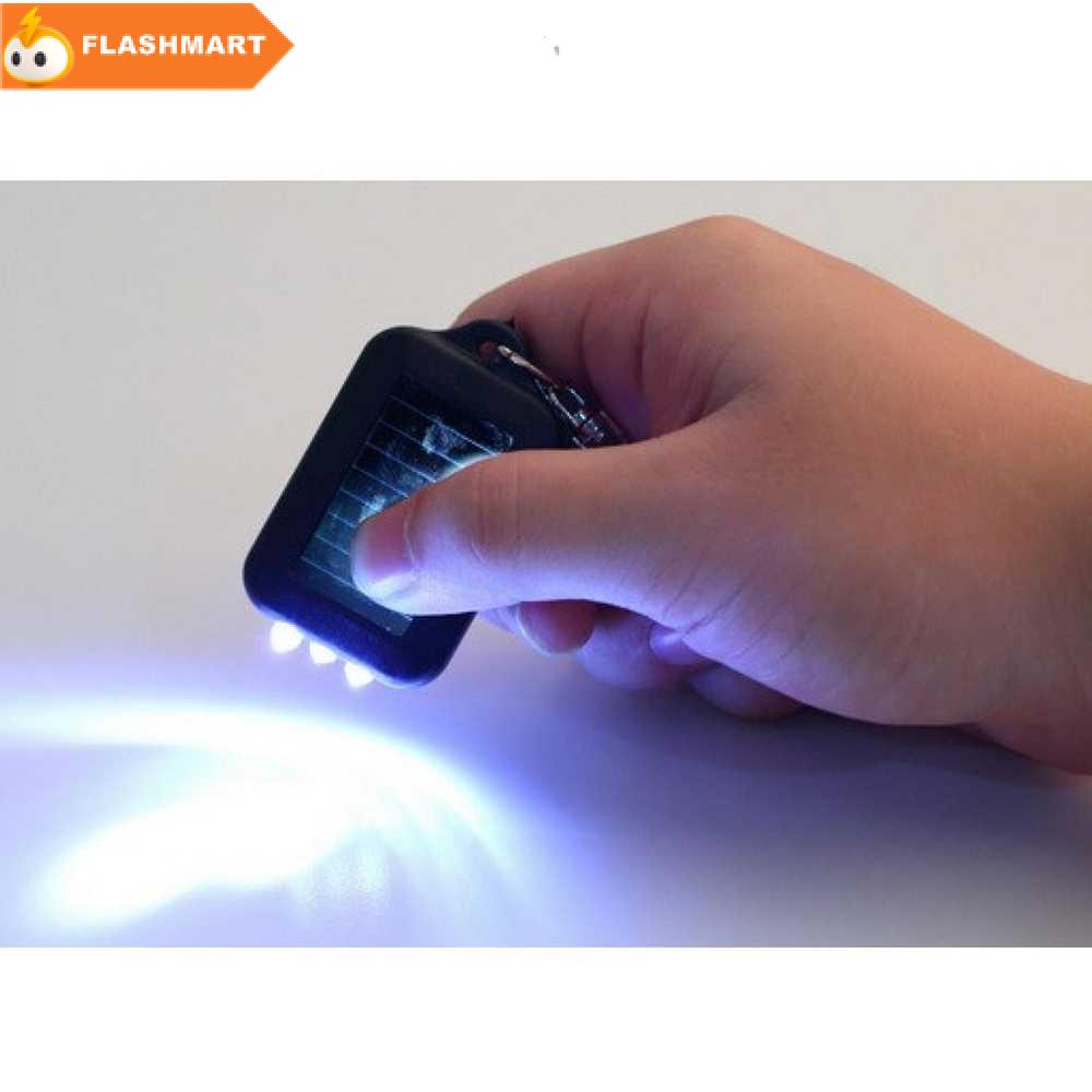 FLASHMART Mini Led Solar Power Rechargeable Flashlight + Keychain - XY