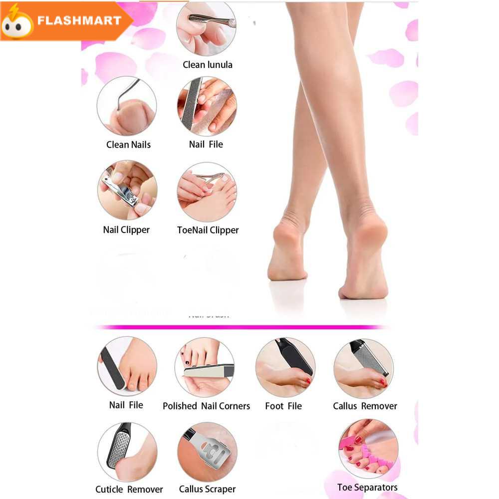 FLASHMART Alat Perawatan Kaki Pedicure Treatment Set 20 in 1 - GR5663