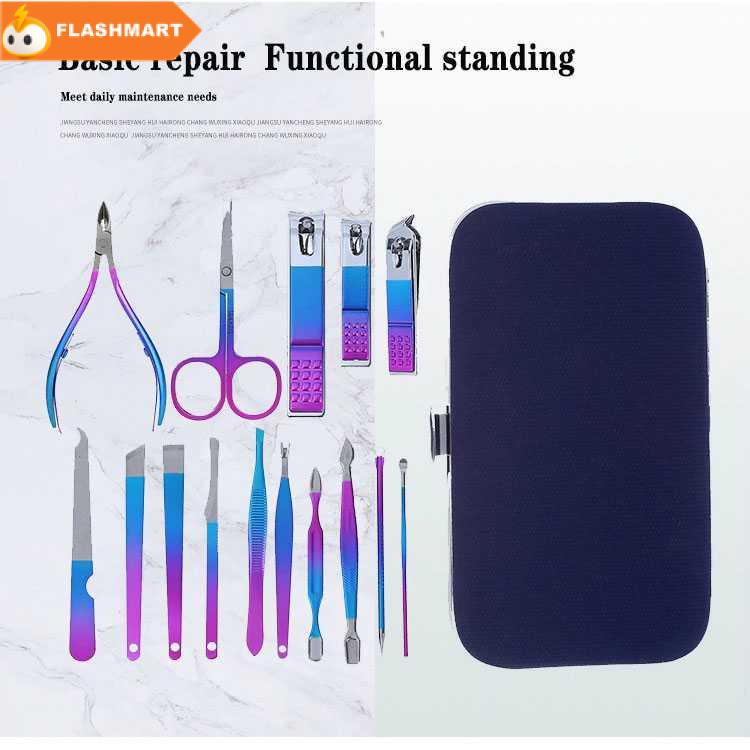 FLASHMART Nail Art Set Gunting Kuku Manicure Pedicure 15 PCS - 7023D