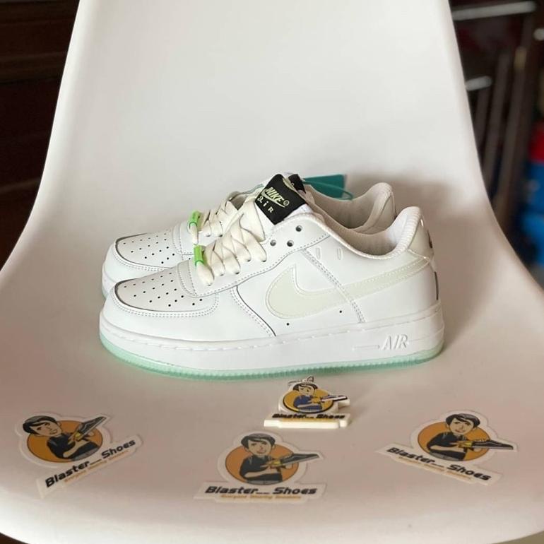 

Sepatu Pria Dan Wanita Glow In The Dark Air Force One White Green Stabilo