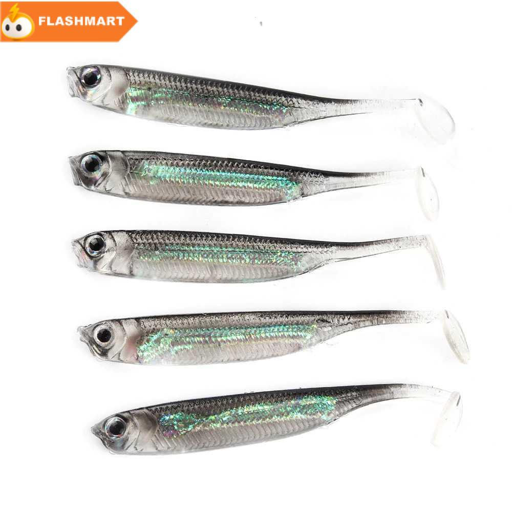 FLASHMART Atriptime Umpan Pancing Ikan Rainbow Soft Lure Bait 7 cm 5 PCS - TY-BA58