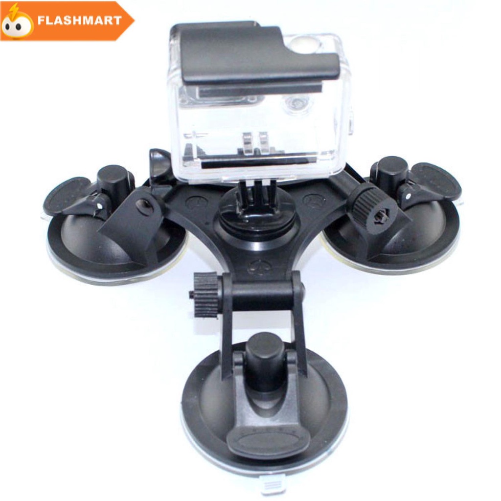 FLASHMART 3 Feets Triangle Suction Cup Glass Mount for Xiaomi Yi / GoPro