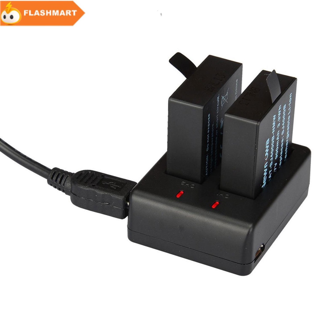 FLASHMART GREYSKY Dual Battery Charger SJCAM SJ4000 SJ5000 SJ6000 M10 - AX-SJ4000C