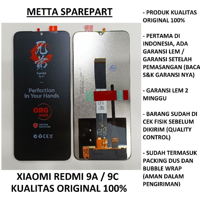 Kualitas Original 100% LCD Touchscreen Xiaomi Redmi 9A / Redmi 9C