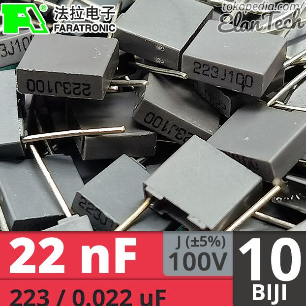 Kapasitor MKM 22nF / 223 / 100V J 10 pcs Capacitor Pack Elan73c Kualitas Baik