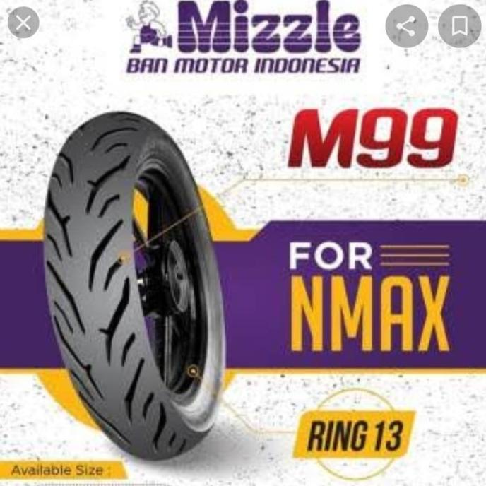 Ban Motor Murah Ban Luar Mizzle Tubeless 130 70 13 M99 (Uk Stdr Belakang Nmax)