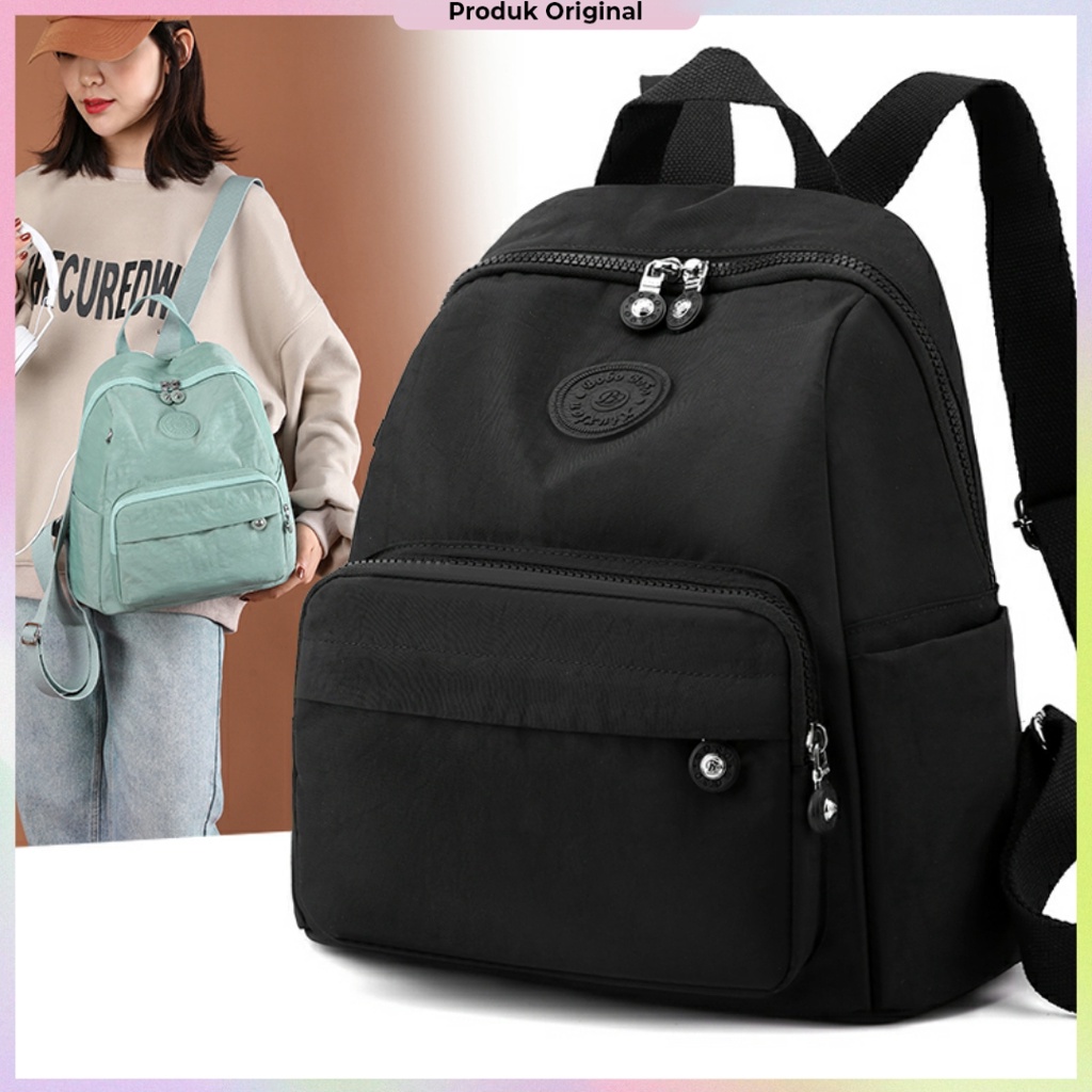 Tas ransel BOBO FASHION 0923-5 Ransel Original import nilon waterproof tas wanita