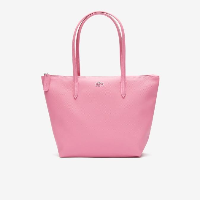 Lacoste Women'S L.12.12 Concept Small Zip Tote Bag (Original) Pink Melaniagung12