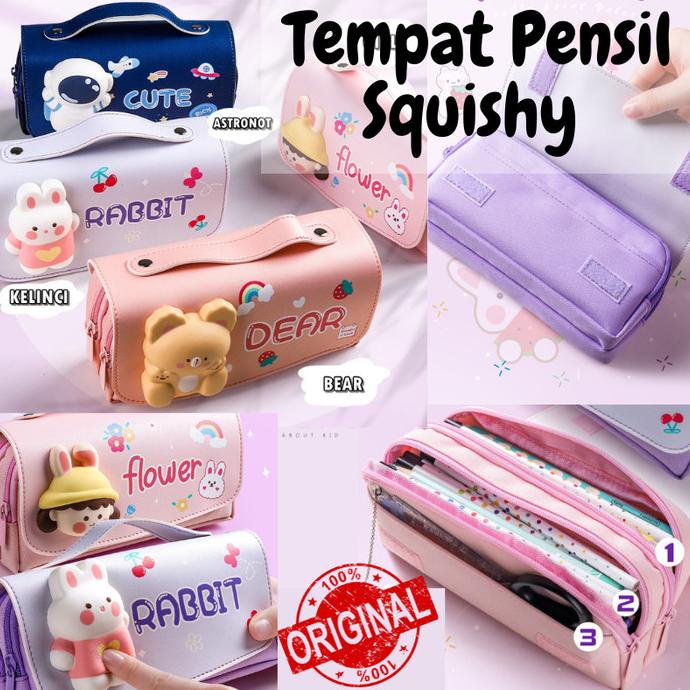 

Tempat Kotak Pensil Anak Squishy 3D Pensil Case Waterproff PC0018