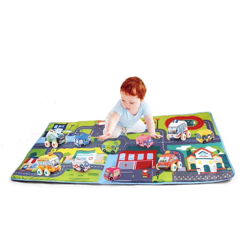 Huanger Baby Carriage &amp; Play Blanket Set - Set Alas Bermain Anak Bayi