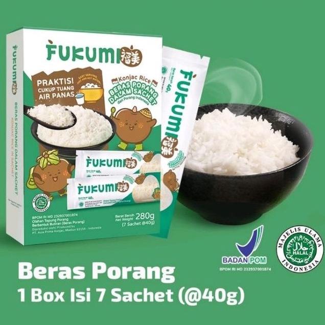 

FUKUMI BERAS PORANG BOX ( 7 SACHET @40GR ) - BERAS DIET RENDAH KALORI Best Seller