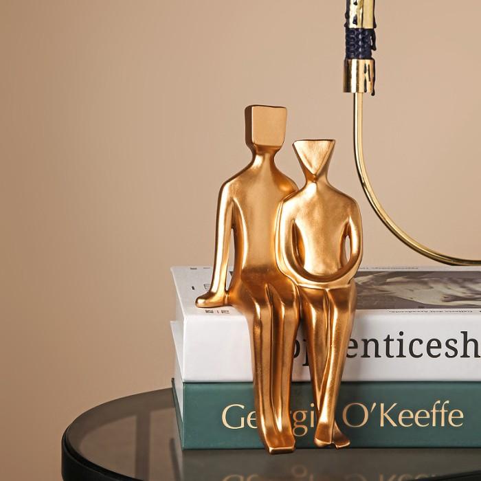 

Gold People Statue Nordic Ornament Gold Kualitas Terbaik