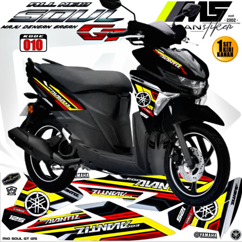 Decal Sticker Striping Variasi Mio Soul Gt 125 2015-2023 New Yamaha Mio Soul Gt 125 Led Yamaha Ego A