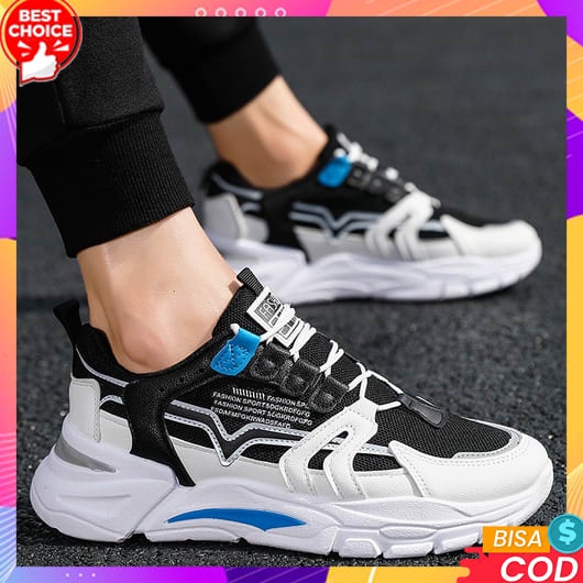 Sepatu Sneakers Olah Raga  Pria Wanita Gaxing Strip Guo Chao De.Co J-14 Terbaru 2023 Sepatu Cowok Ce