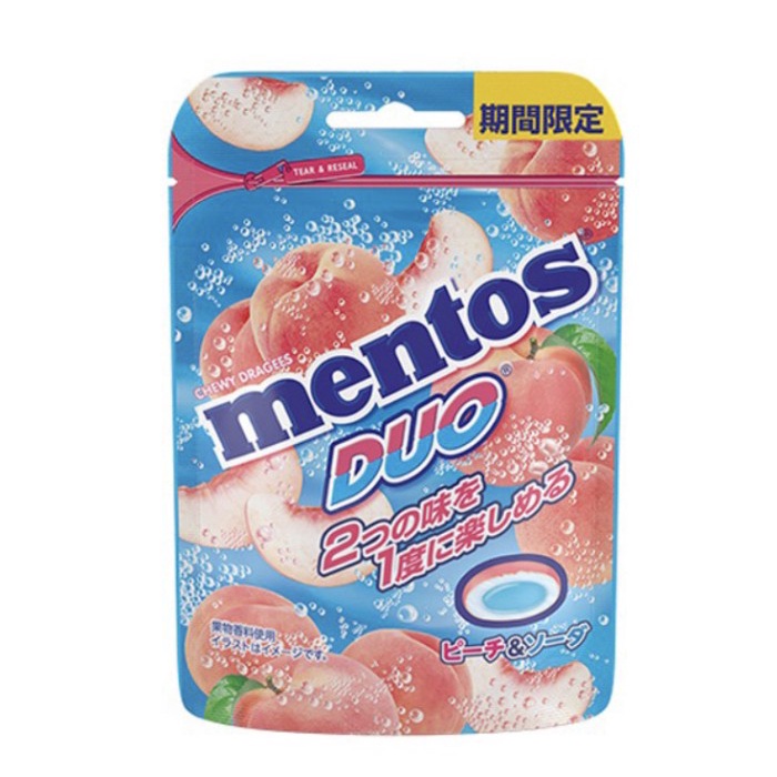 

Permen Jepang Mentos Duo Peach Soda