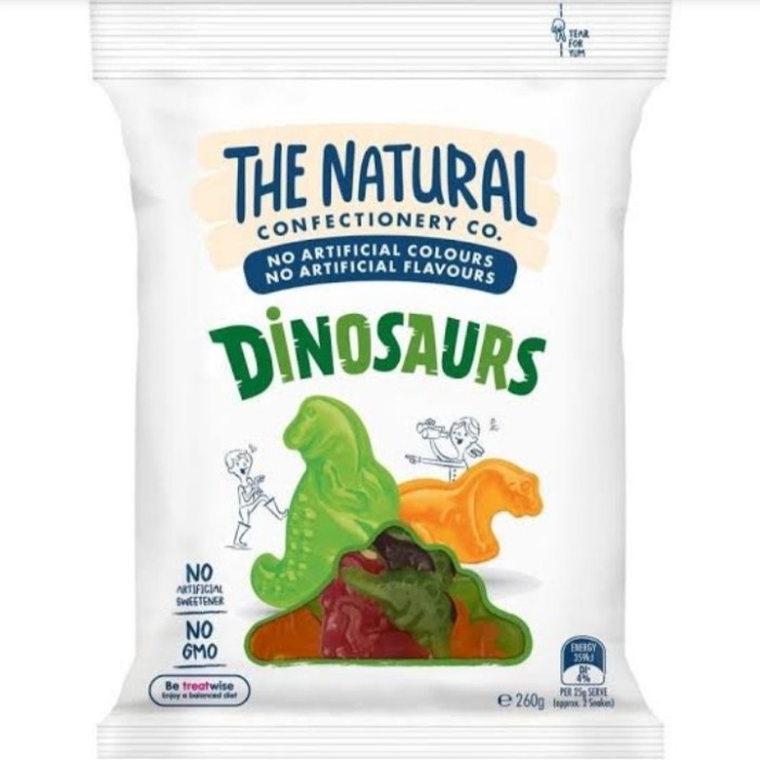 

THE NATURAL JELLY DINOSAURS PERMEN LUNAK BENTUK DINOSAURUS 260G
