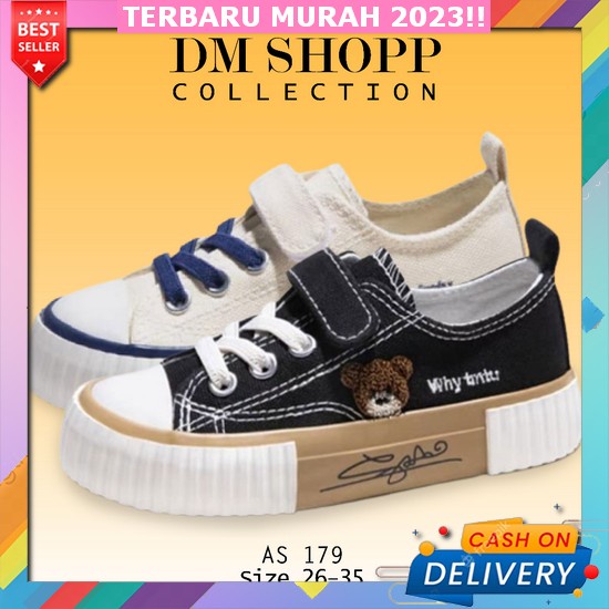 Sepatu Sekolah Bayi Anak Perempuan Laki Laki Cowok Cewek Sepatu Ket Anak Cewe Cowo Warna Hitam Umur 