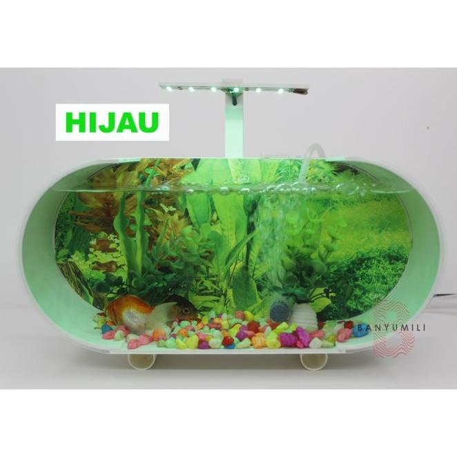 Aquarium Akrilik Murah 5 Dim Full Set Pompa Aerator Batu Murah