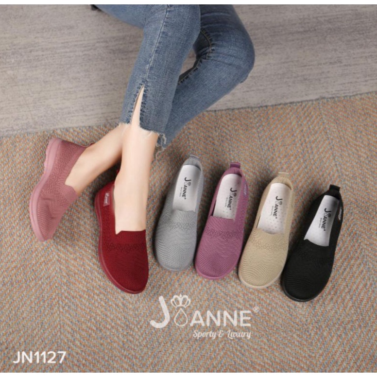HARGA TERMURAAH [JOANNE] Flyknit Flat shoes Sepatu Wanita Import JN1127