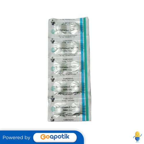 SALBUTAMOL SULFATE YARINDO 4 MG STRIP 10 TABLET