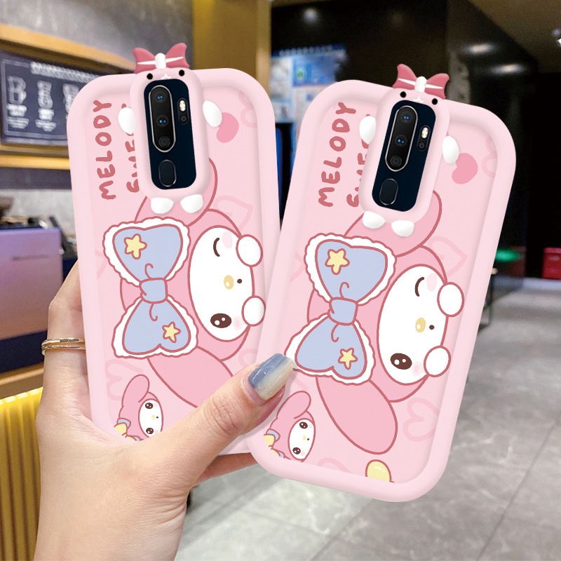 3D Casing Kartun Ponsel untuk OPPO A5 2018 A9 2019 A1K A11 A11X A33 A53S 5G A56 5G A9X A72 4G A93 F1