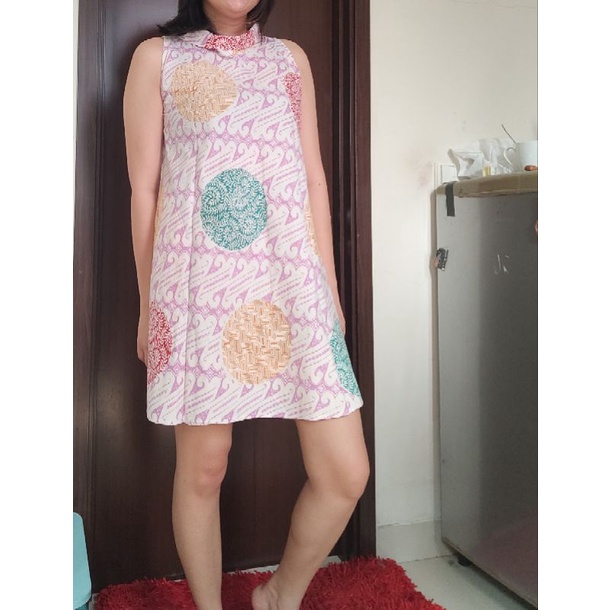 dress batik, mini dress batik