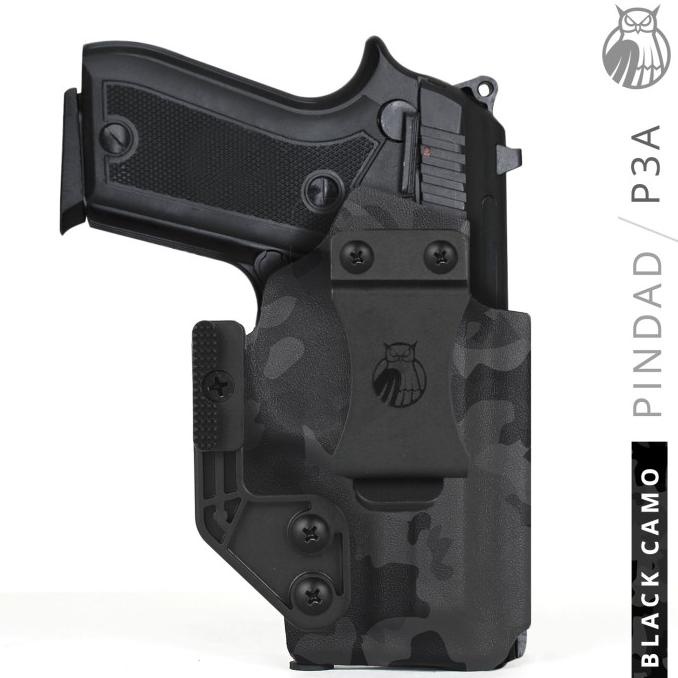 Kydex Holster Pindad P3A Iwb Black Camo Inside Waistband Pax Dynamics