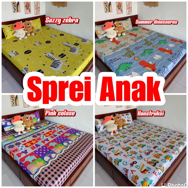 Sprei home made !! sprei homemade karakter (2sarban+2sargul)Sprei murah sprei anak