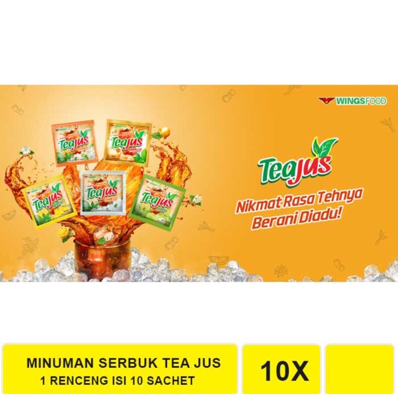 Teajus Minuman Serbuk Teh jus tea jus isi 10x8 gr